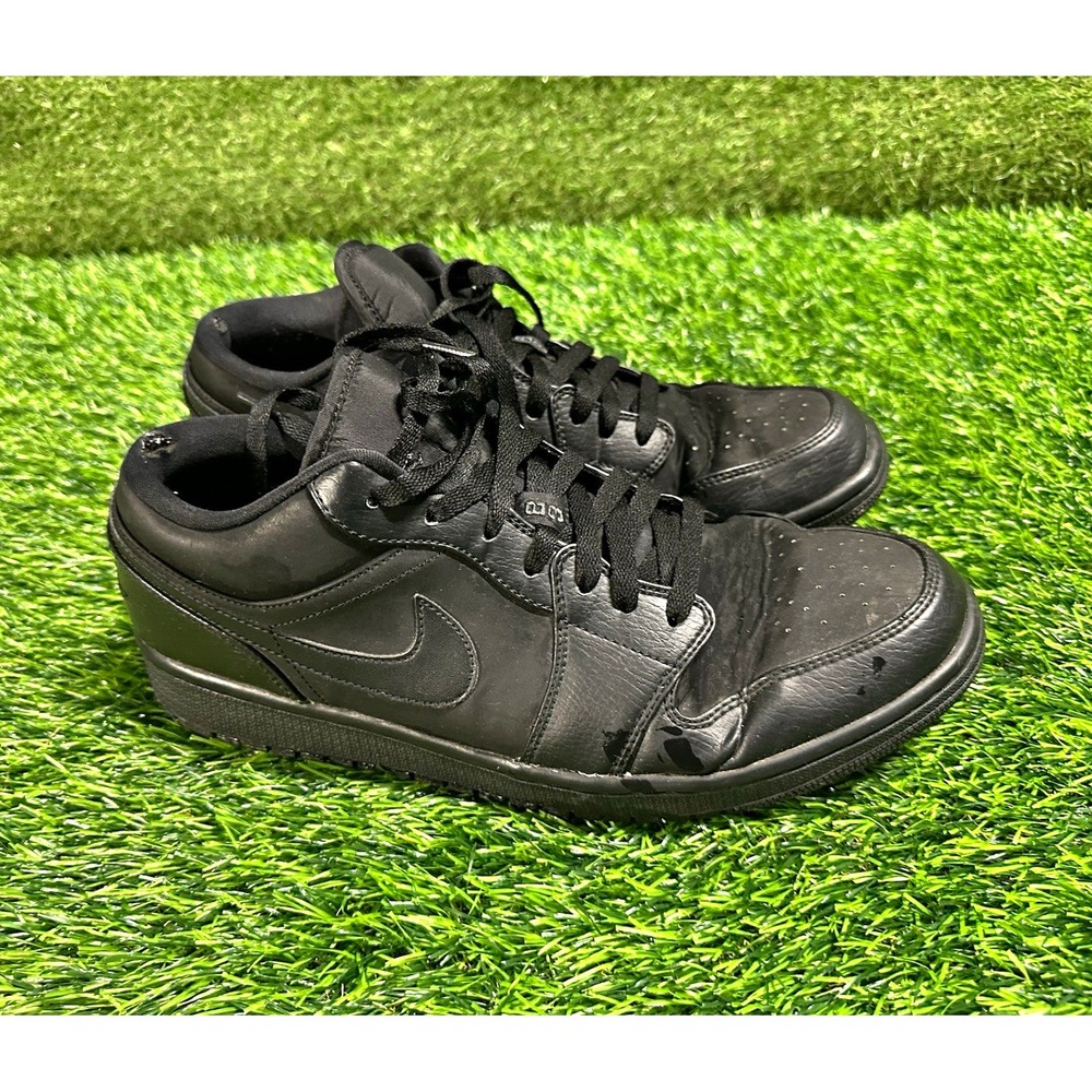 Nike Air Jordan 1 Retro Low Triple Black Men's Sz 12 553558-011 *see pictures*